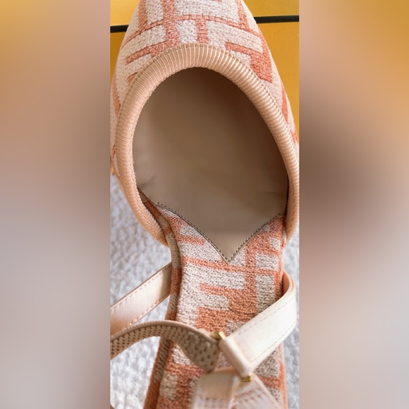 Authentic Fendi Women’s FF Jacquard Colibri Lite Slingback Pumps - Picture 9 of 16